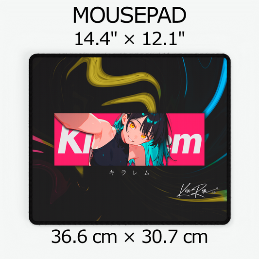 Alfombrilla de escritorio para juegos KiraRem Electric Pink - Edición Premium
