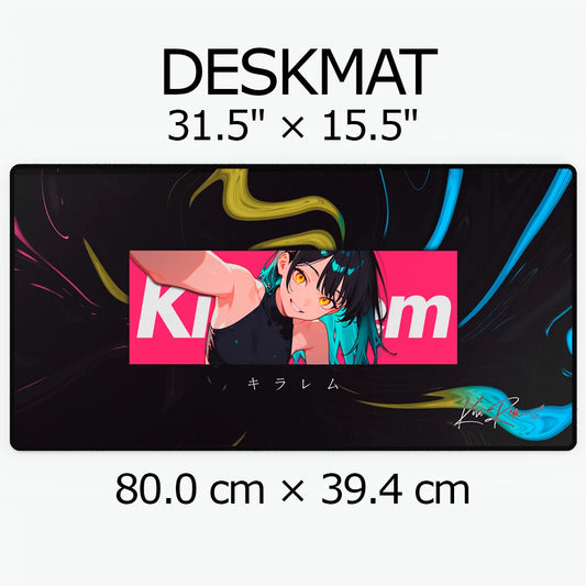 Alfombrilla de escritorio para juegos KiraRem Electric Pink - Edición Premium